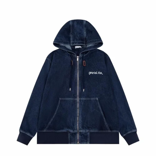 Толстовка Christian Dior White Logo «Dark Blue»