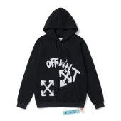 Худи Off White With Text Description On The Back "Black"