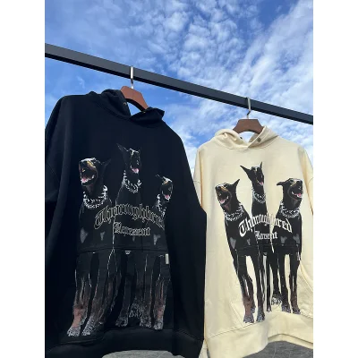 Худи Represent Three Dogs And A Brand Logo "Black" фото № 3