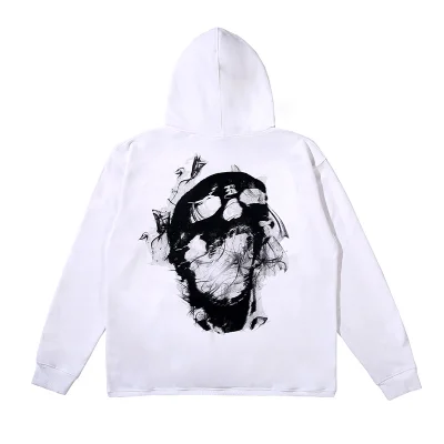 Худи Revenge Smoke Skull Scream "White" фото № 2