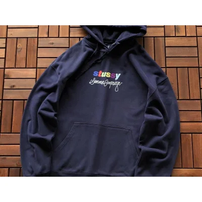 Худи Stussy Multicolor Embroidered Logo And Lettering Summer Campaign "Blue" фото № 2