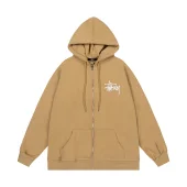 Худи Stussy With Logo Brand ZIP "Brown"