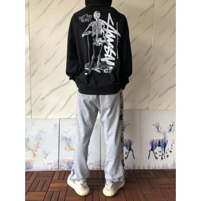 Худи Stussy Skeleton Leaning On Stick "Black" фото № 9