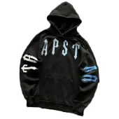 Худи Trapstar Wide Front Pocket And Sleeves With Logo "Black"
