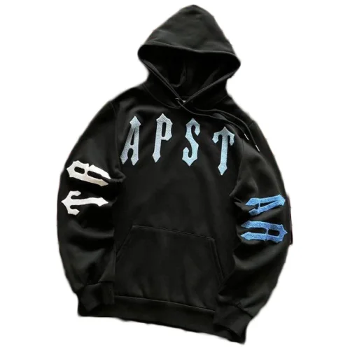 Худи Trapstar Wide Front Pocket And Sleeves With Logo "Black"