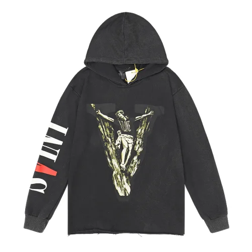 Худи Vlone Crucified On The Logo "Gray"