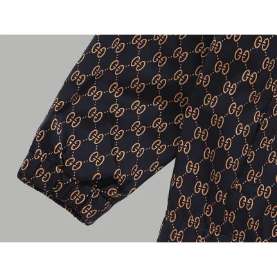 Ветровка Gucci With Print Of Many Letters G "Brown/Black" фото № 3