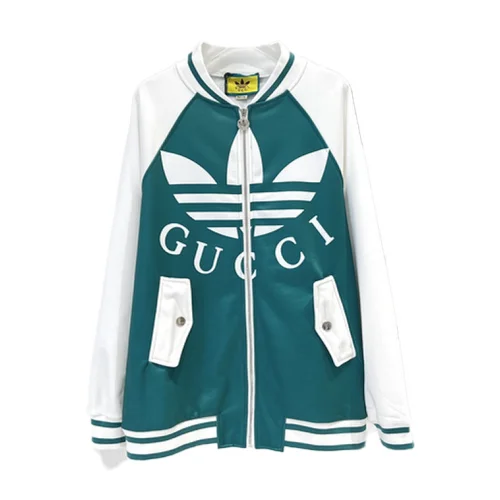 Олимпийка Gucci X Adidas Big Logo "White/Turquoise"