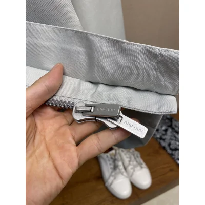 Куртка Miu Miu Frontside White Round Logo "Gray" фото № 5