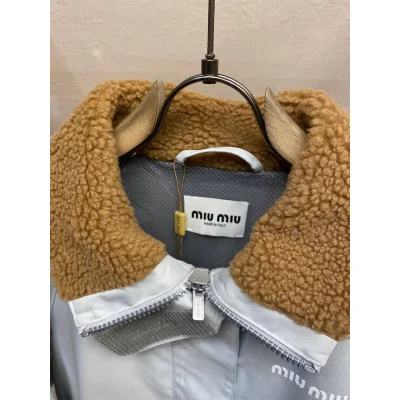 Куртка Miu Miu Frontside White Round Logo "Gray" фото № 2