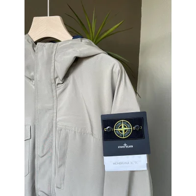 Ветровка Stone Island Riveted Sleeves "Gray" фото № 5