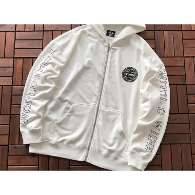 Ветровка Stussy Globus With Logo Print "White" фото № 5