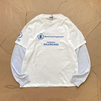 Лонгслив Balenciaga WFP "White/Gray" фото № 8