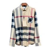 Рубашка Burberry Allsides Checked X On The Frontside Pocket "Brown"