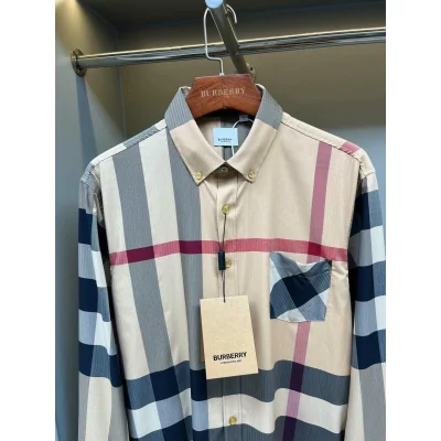 Рубашка Burberry Allsides Checked X On The Frontside Pocket "Brown" фото № 2 Рубашка Burberry Allsides Checked X On The Frontside Pocket "Brown" фото № 2