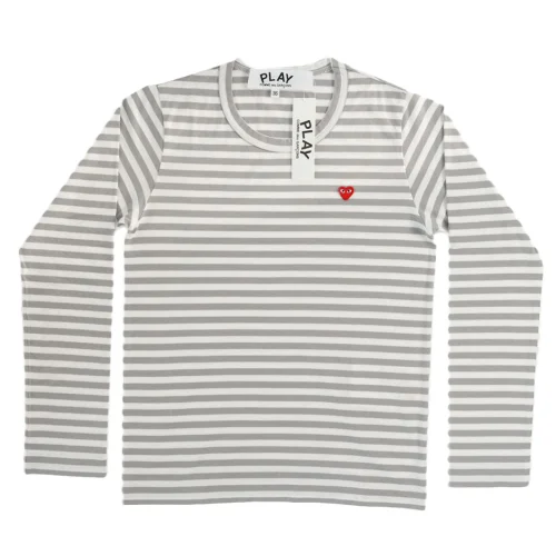 Лонгслив Comme des Garçons Red Logo Colors "Gray"