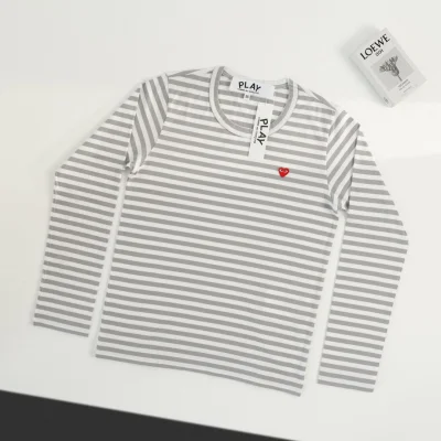 Лонгслив Comme des Garçons Red Logo Colors "Gray" фото № 2