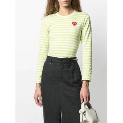 Лонгслив Comme des Garçons Play Heart Colors "Green" фото № 8