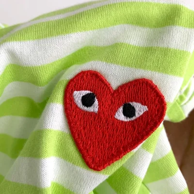 Лонгслив Comme des Garçons Play Heart Colors "Green" фото № 3