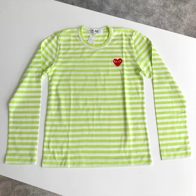 Лонгслив Comme des Garçons Play Heart Colors "Green" фото № 2