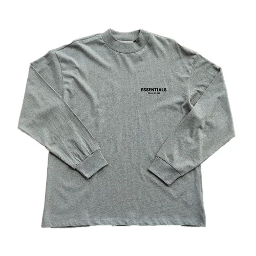Лонгслив Fear Of God With Logo Essentials "Gray"
