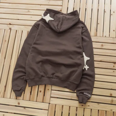 Худи Broken Planet Out Of Sight Stars On Hood And Sleeves "Brown" фото № 2