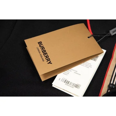 Поло Burberry With Red String On The Collar "Black" фото № 5