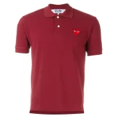 Поло Comme des Garcons Play Red Heart Eyes "Navy Red"