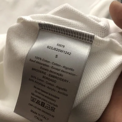 Поло Dior With A Patterned Collar "White" фото № 6 Поло Dior With A Patterned Collar "White" фото № 6