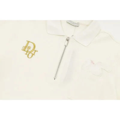 Поло Dior Soft Ears ZIP "White" фото № 5 Поло Dior Soft Ears ZIP "White" фото № 5