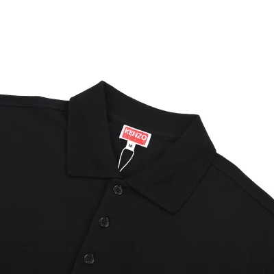Поло Kenzo Small Logo And Flower "Black" фото № 3