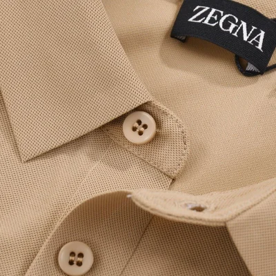 Поло Zegna With Small Logo Brand "Beige" фото № 8