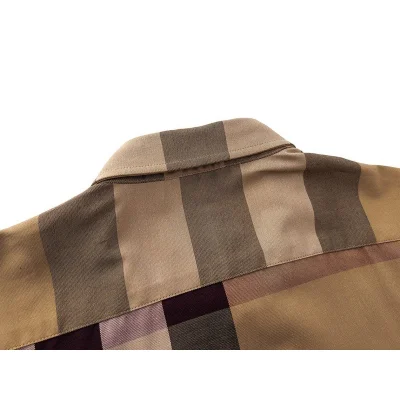 Рубашка Burberry Big Stripes And Front Pocket "Brown" фото № 3