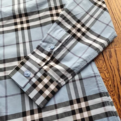 Рубашка Burberry Cotton "Blue" фото № 8