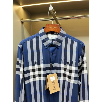 Рубашка Burberry Print Allsides Red And Contrast Lines "Blue" фото № 2