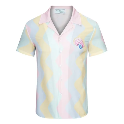 Рубашка Casablanca Peacock Tail Print Back "White"