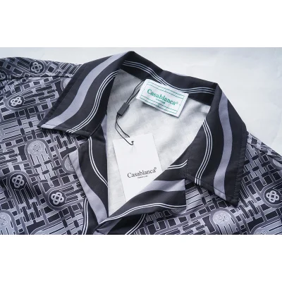 Рубашка Casablanca Stripes Forming Patterns "Gray" фото № 9 Рубашка Casablanca Stripes Forming Patterns "Gray" фото № 9