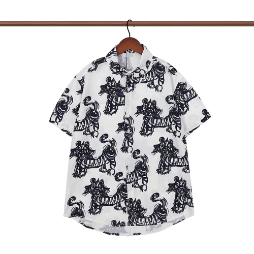 Рубашка Dior Short Sleeve Drawn Tiger "White"