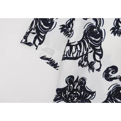Рубашка Dior Short Sleeve Drawn Tiger "White" фото № 4 Рубашка Dior Short Sleeve Drawn Tiger "White" фото № 4