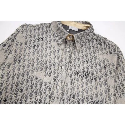 Рубашка Christian Dior Branded - With Logo "Gray/Beige" фото № 3