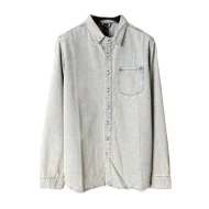 Джинсовая Рубашка Chrome Hearts With Brand Cross "White/Blue"