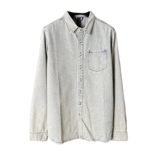 Рубашка Chrome Hearts With Brand Cross "White/Blue"