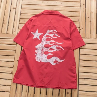 Рубашка Hellstar Face And Star Back "Red" фото № 2