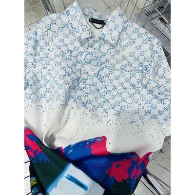 Рубашка Louis Vuitton Nature "White/Blue" фото № 5 Рубашка Louis Vuitton Nature "White/Blue" фото № 5