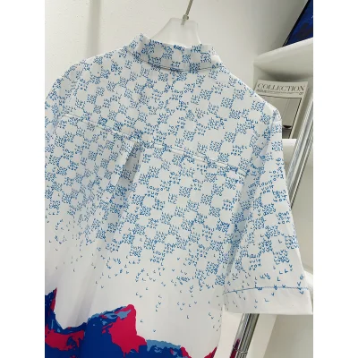 Рубашка Louis Vuitton Nature "White/Blue" фото № 8 Рубашка Louis Vuitton Nature "White/Blue" фото № 8