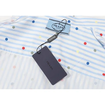Рубашка Prada Color Polka Dots "White/Blue" фото № 3 Рубашка Prada Color Polka Dots "White/Blue" фото № 3