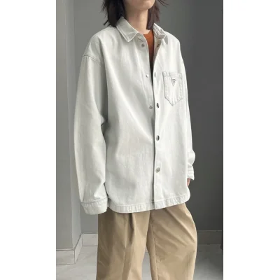 Рубашка Prada Small Logo On The Pocket "White" фото № 6