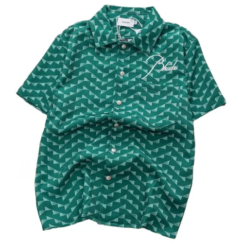Рубашка Rhude With Print Of United Triangles "Green"