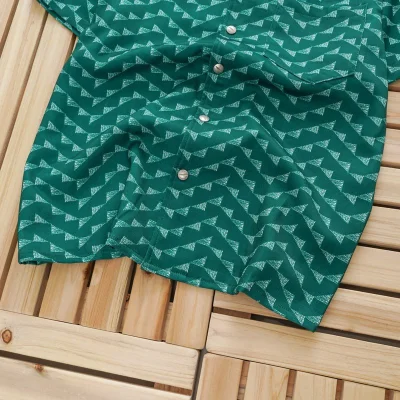 Рубашка Rhude With Print Of United Triangles "Green" фото № 4