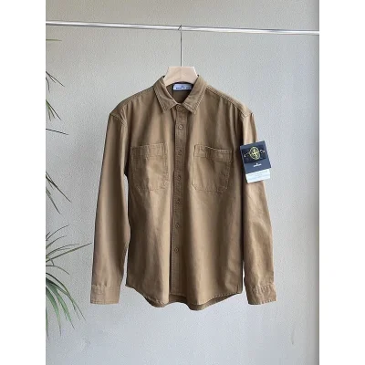 Рубашка Stone Island Classic "Brown" фото № 4